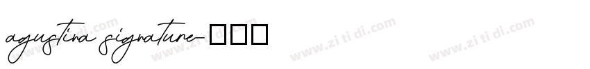 agustina signature字体转换